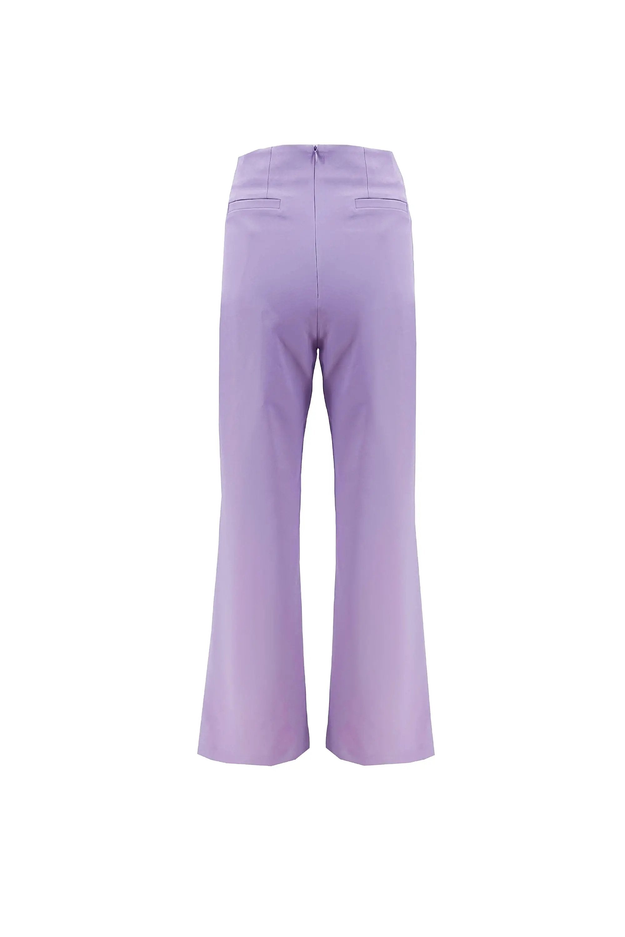 Elegant Blouse with Ruffle Detail and Flare Pants Set ULA