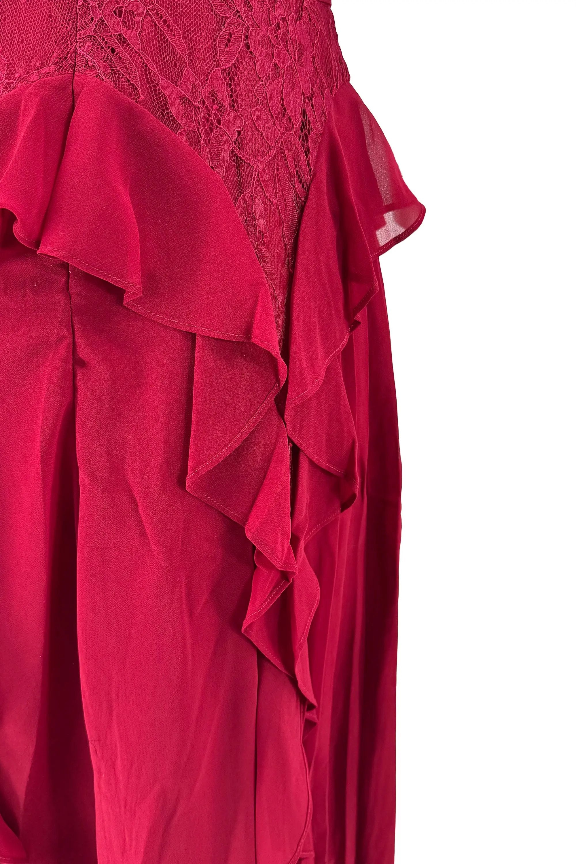 Ladies Summer Elegant Intellectual Round Neck Ruffle Dress ULA