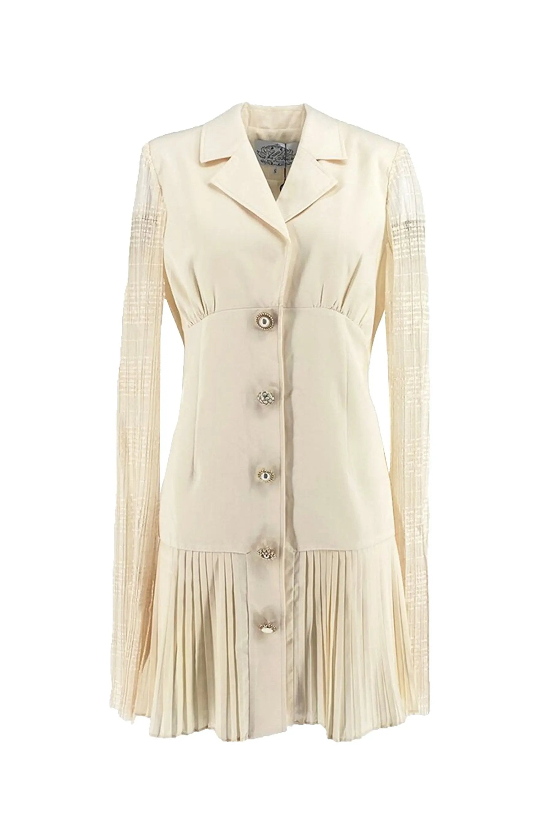 Chic Ivory Cape - Sleeve Dress ULA