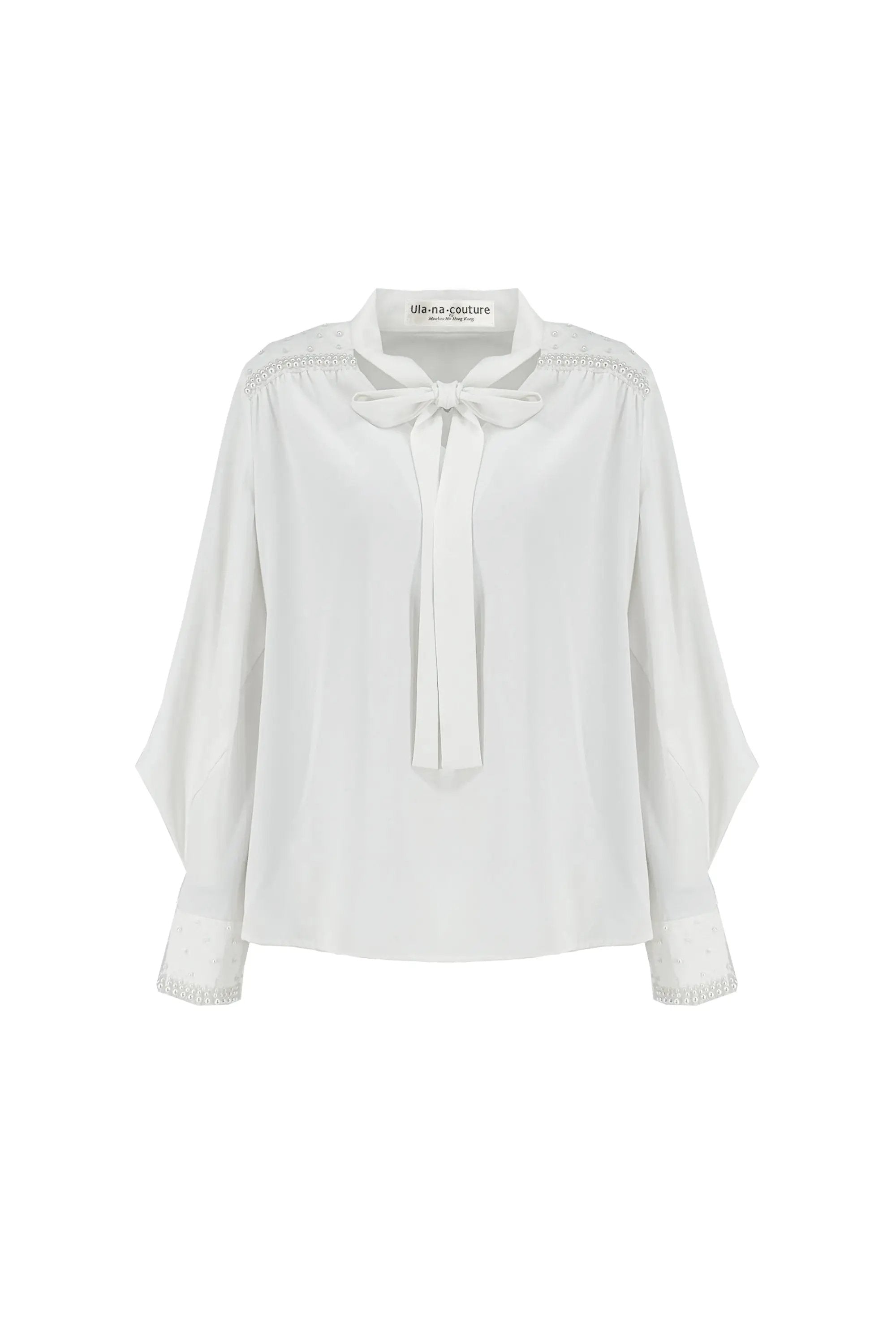 Playful and Elegant White Blouse ULA