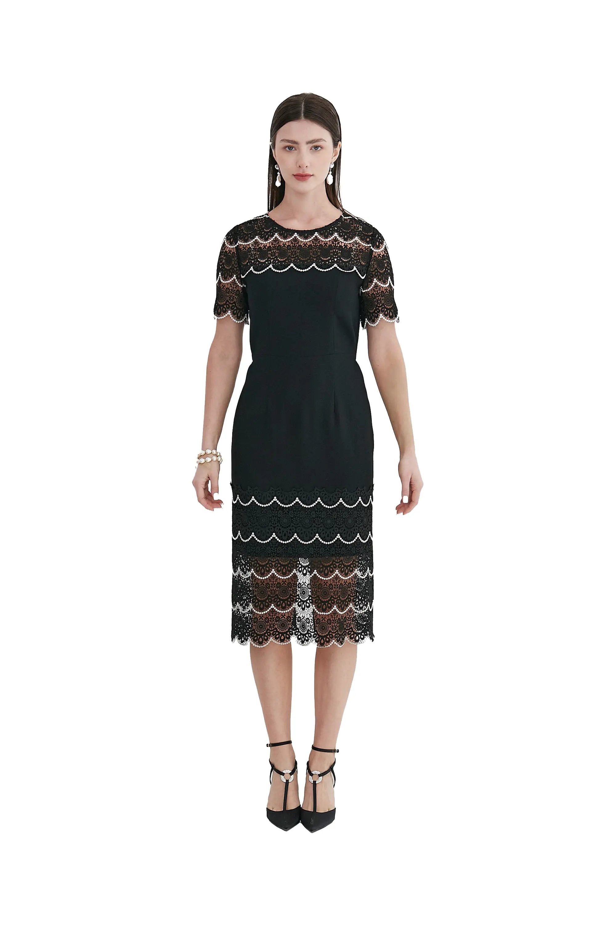 Women's Summer Hollow Pattern Elegant Bohemian Dress ULA