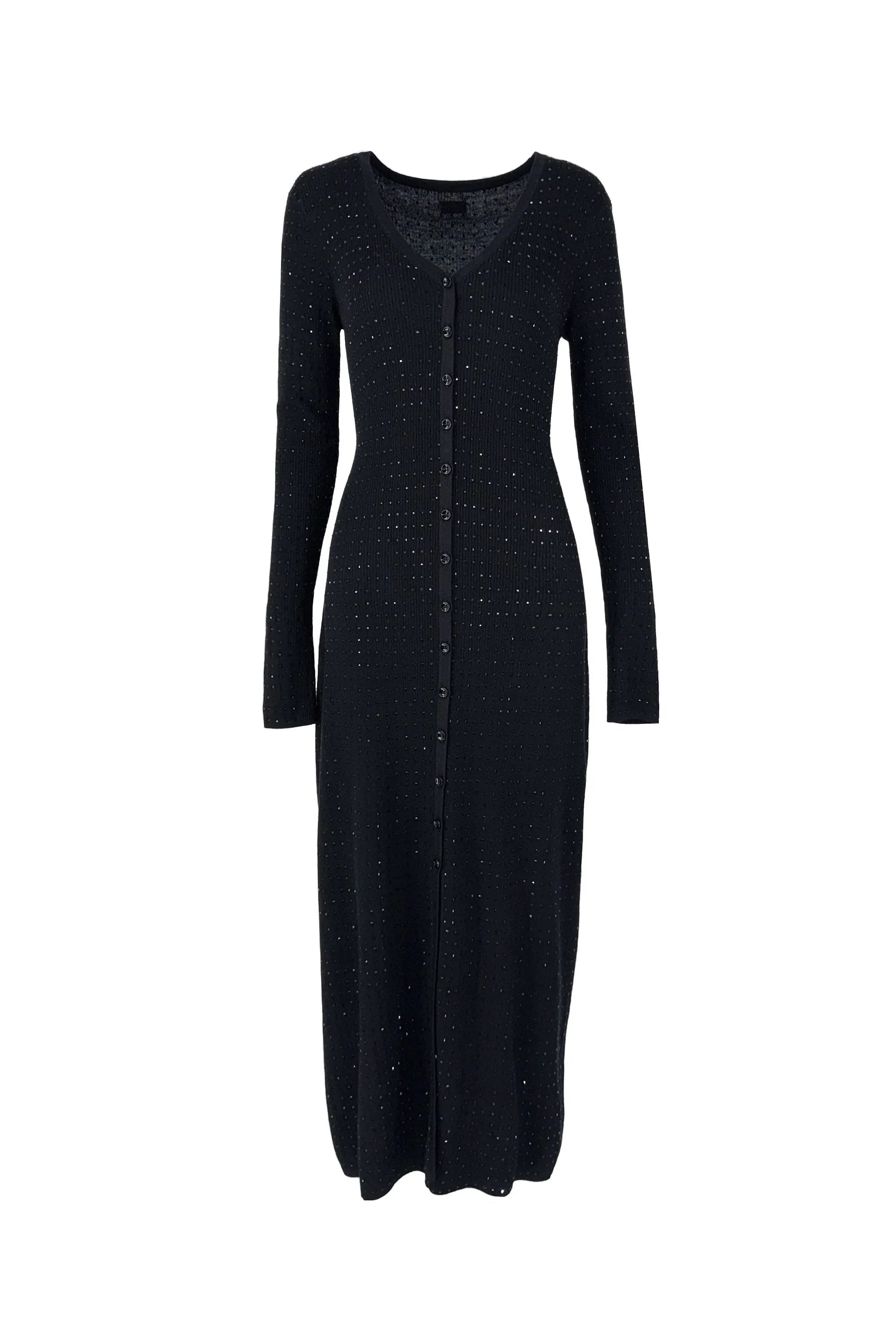 Elegant Black Sparkle Knit Dress ULA