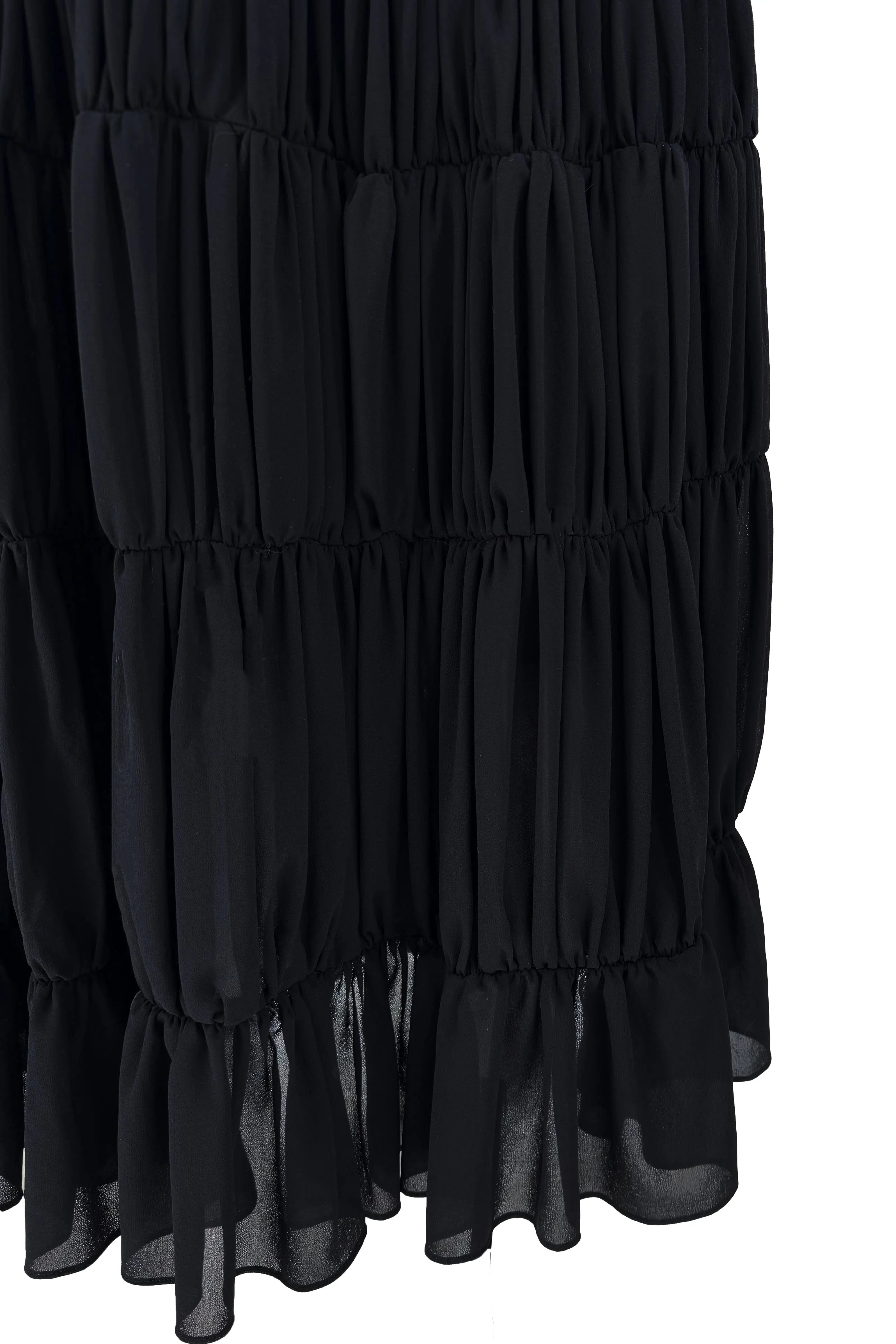 Black Tiered Ruffle Skirt ULA