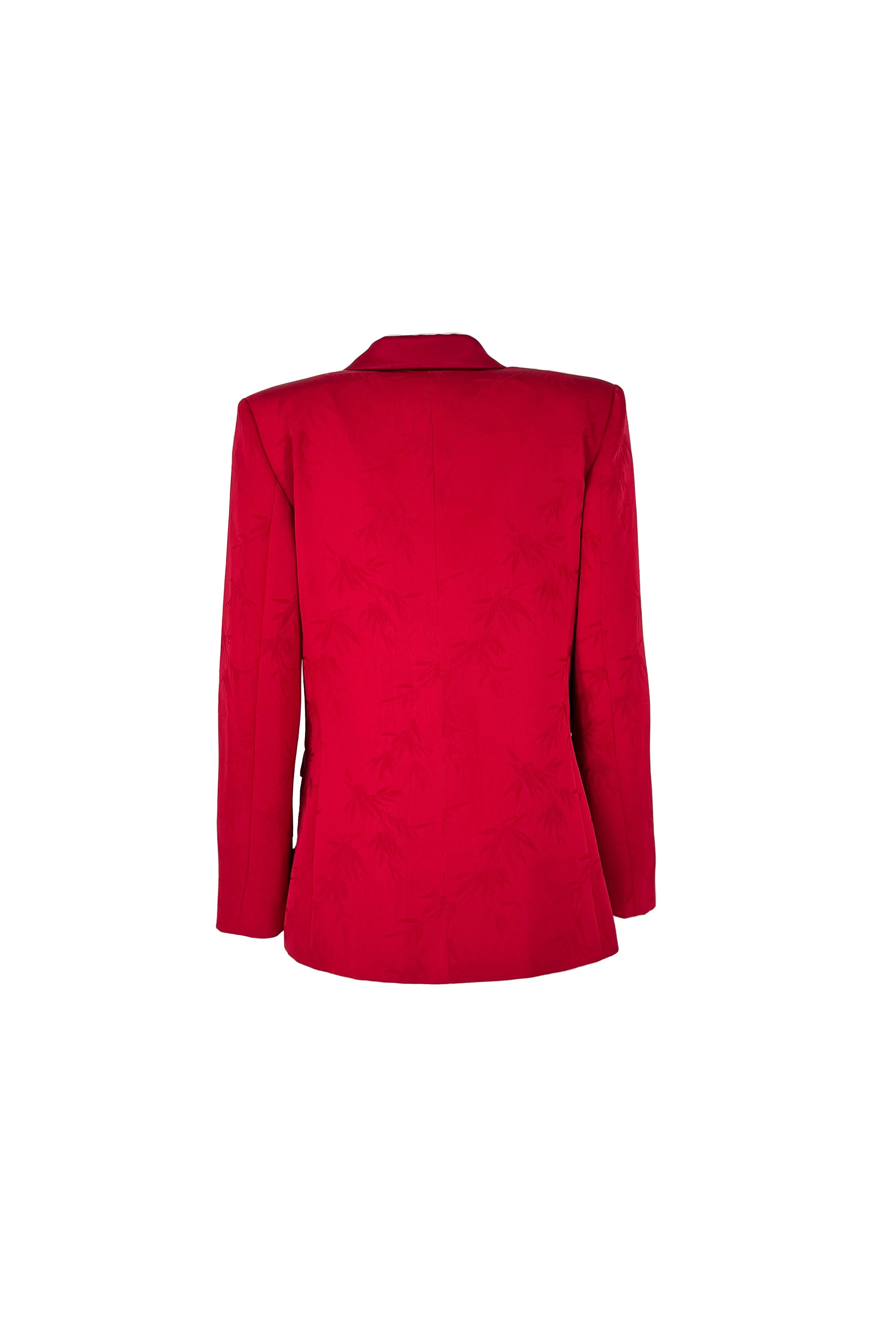 Vibrant Suit with Textured Jacket and Wide-Leg Pants ULA
