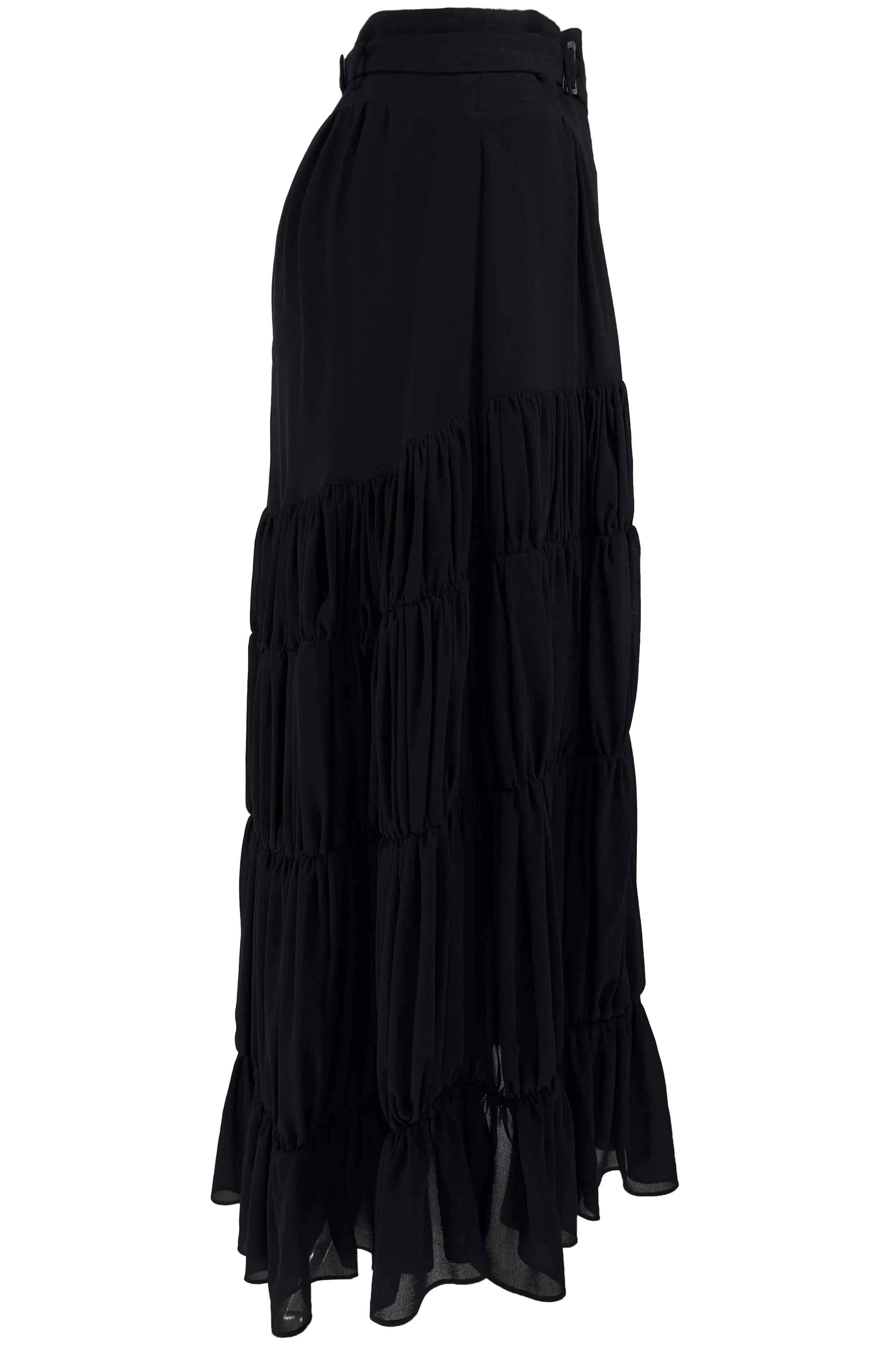 Black Tiered Ruffle Skirt ULA