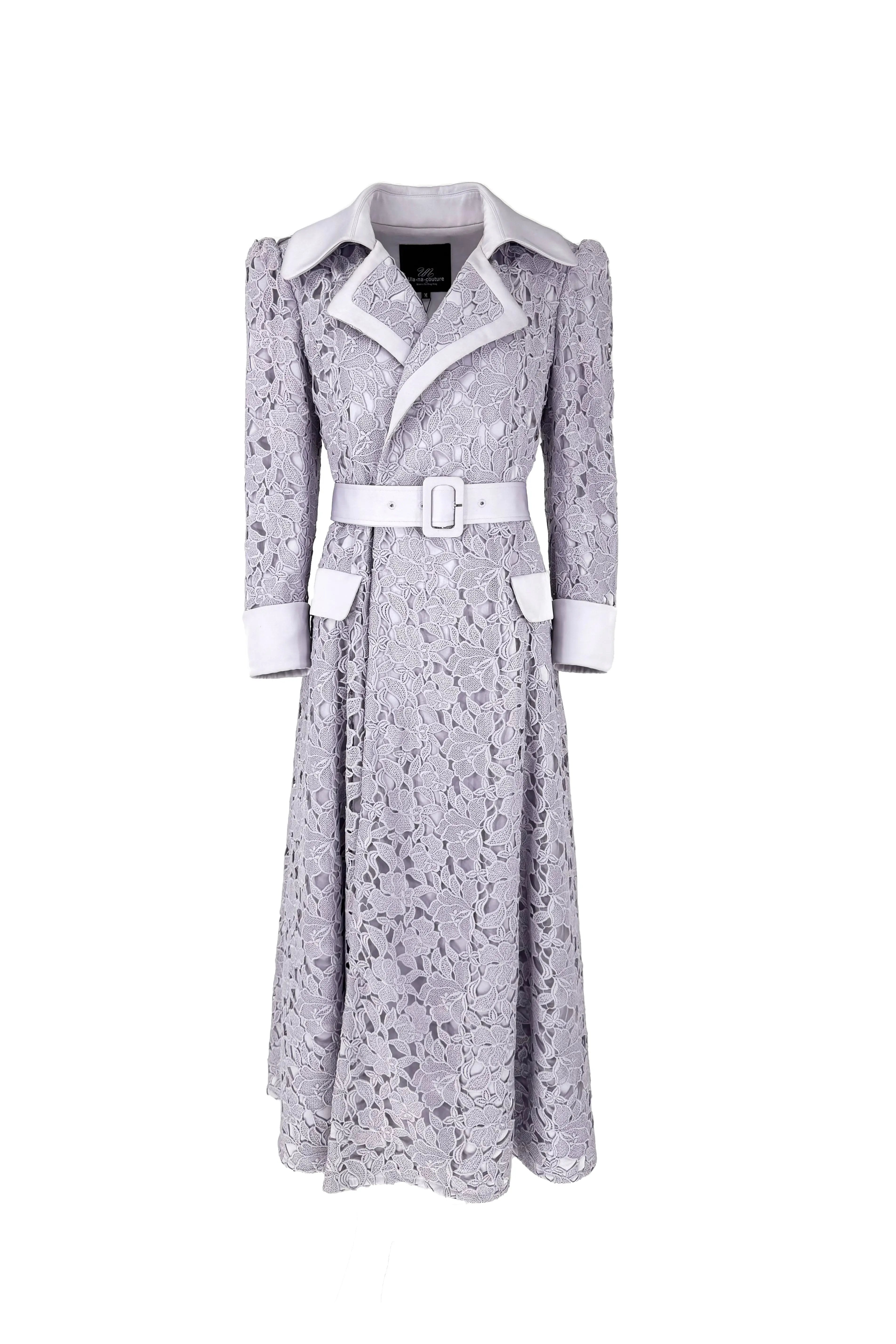 Lace Trench Coat with Belted Waist ULA