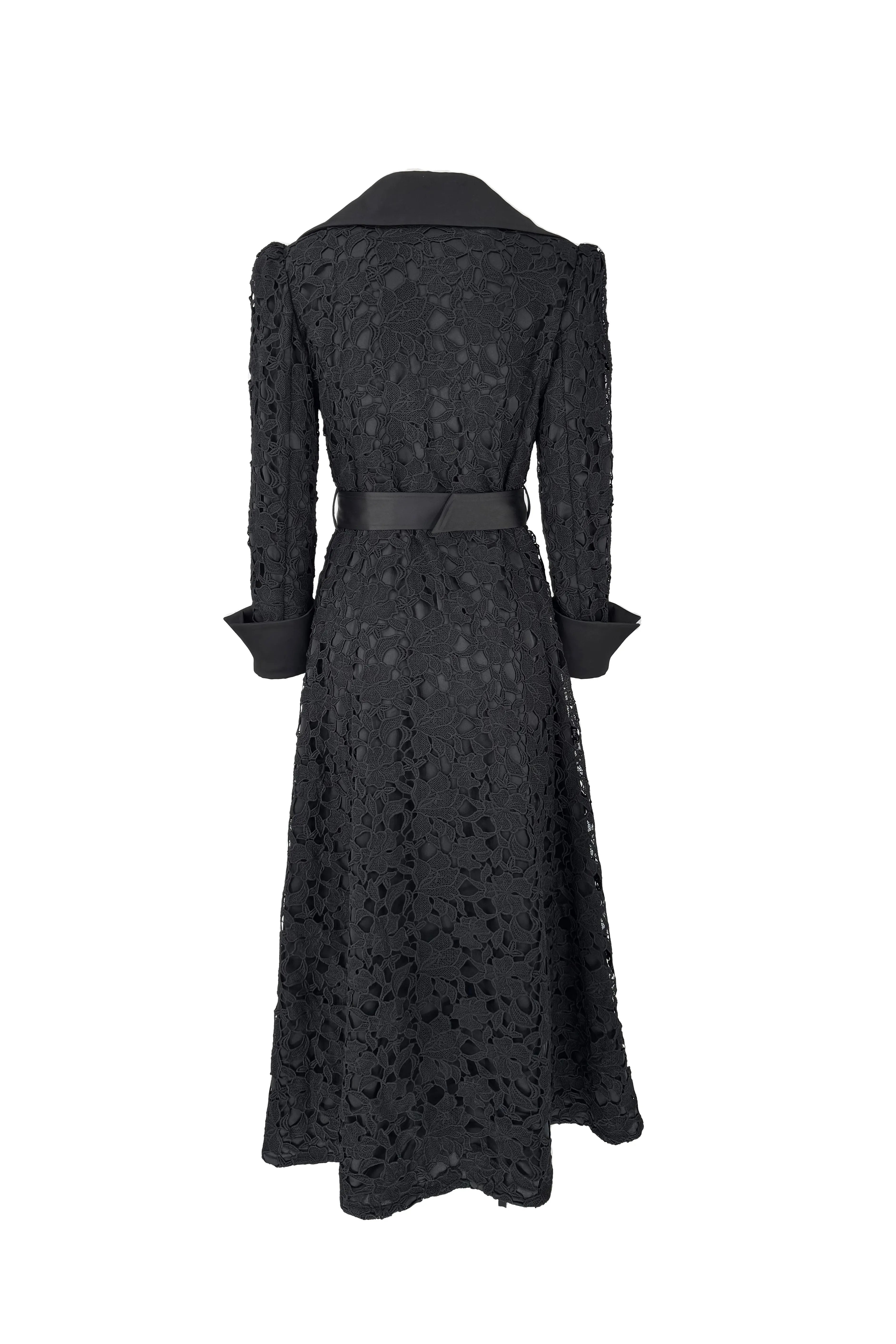 Lace Trench Coat with Belted Waist ULA