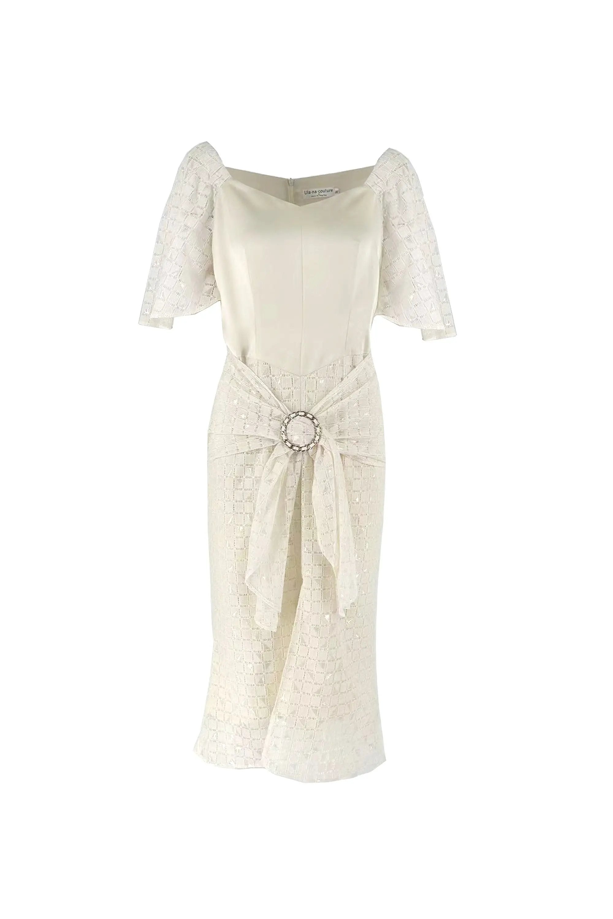 Ladies' Elegant Summer Temperament V-neck Fishtail Dress ULA