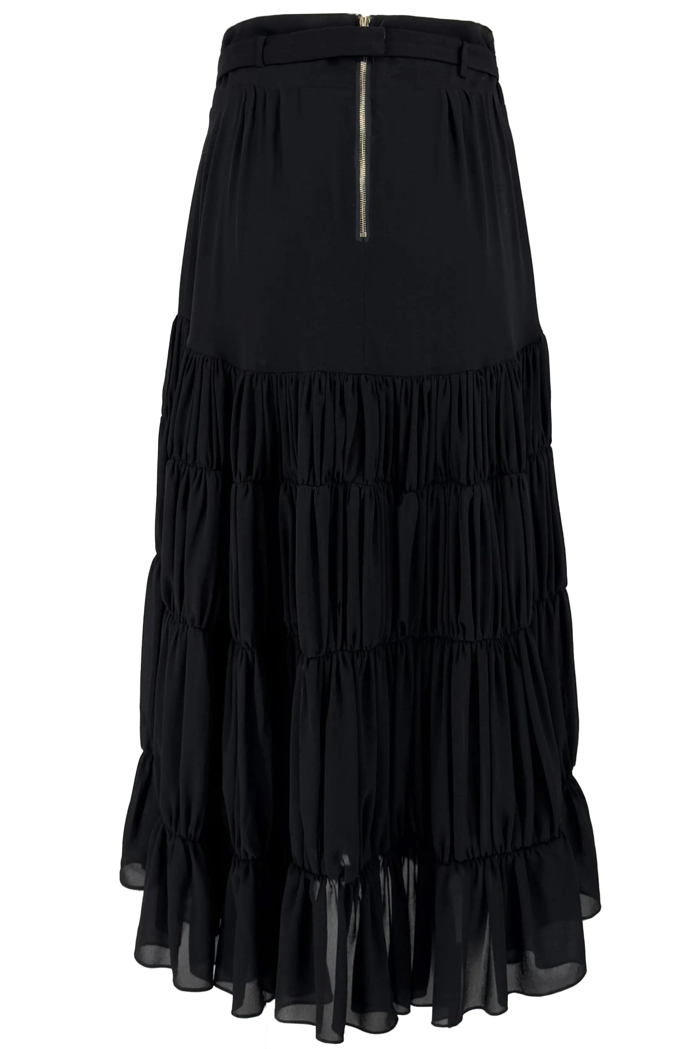 Black Tiered Ruffle Skirt ULA