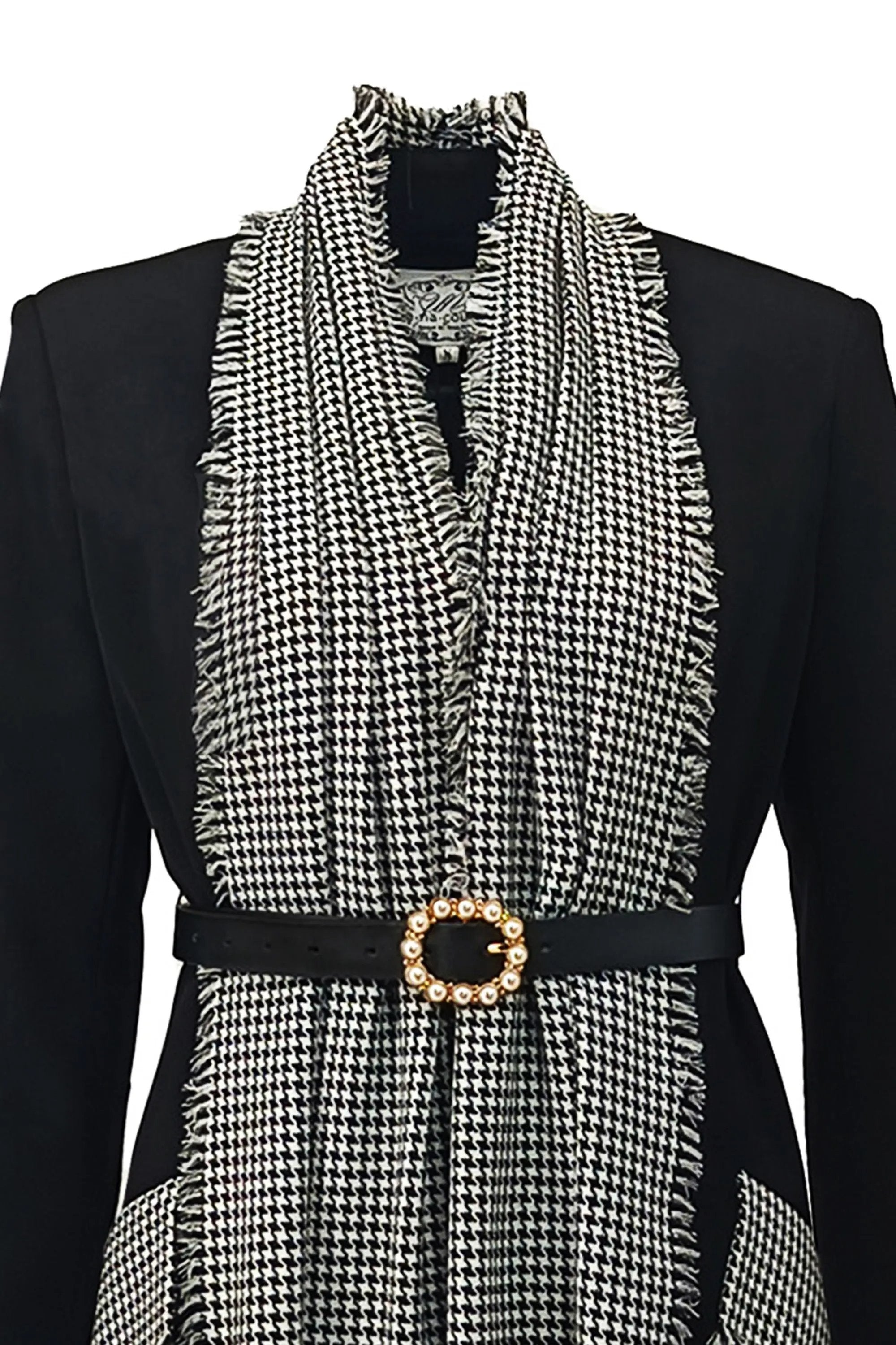 New Style Goddess Style Spliced Design Long Slimming Coat ULA