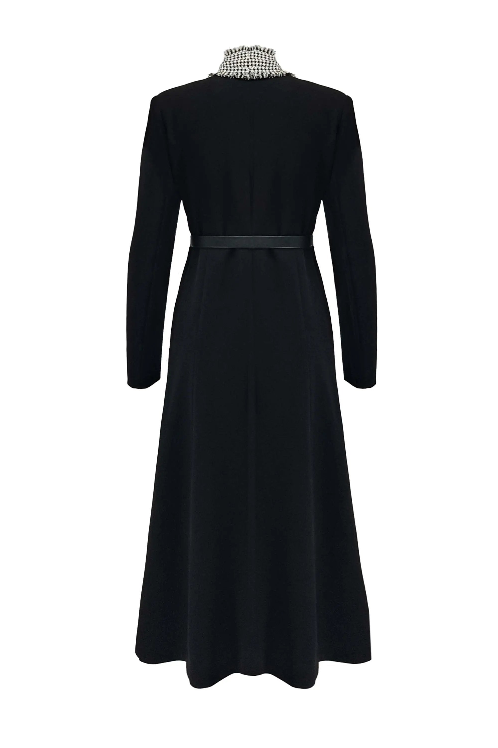 New Style Goddess Style Spliced Design Long Slimming Coat ULA