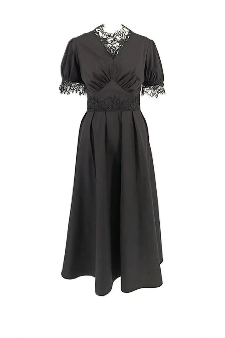 Dresses for women's summer new lace patchwork French dress ULA