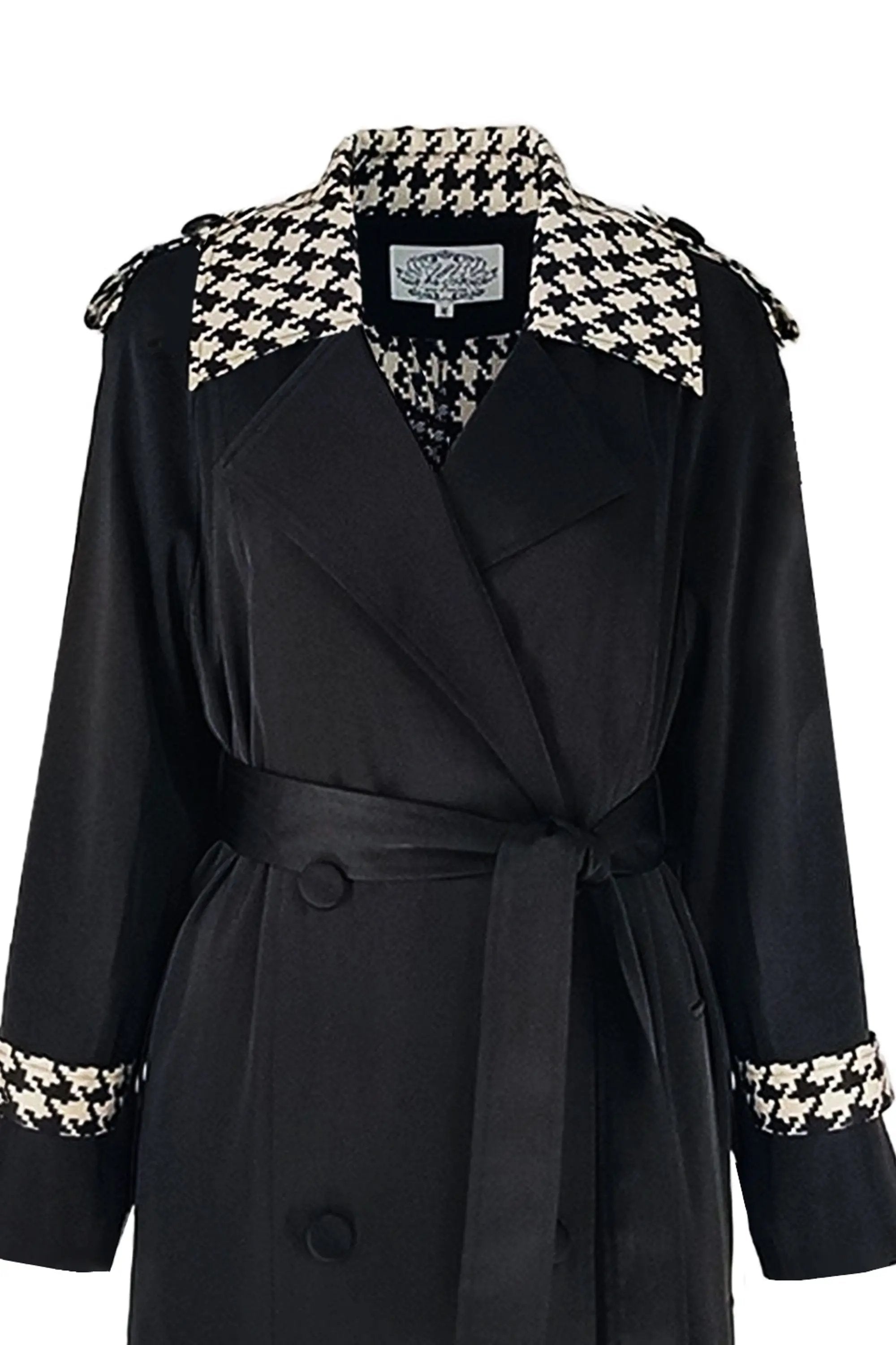 Waist tightening slimming sleeveless trench coat dress for women ULA