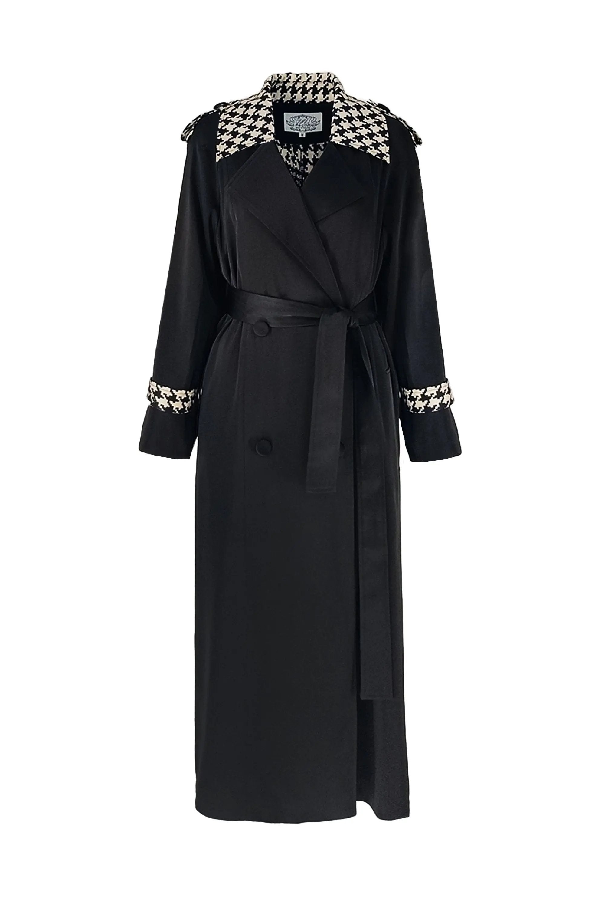 Waist tightening slimming sleeveless trench coat dress for women ULA