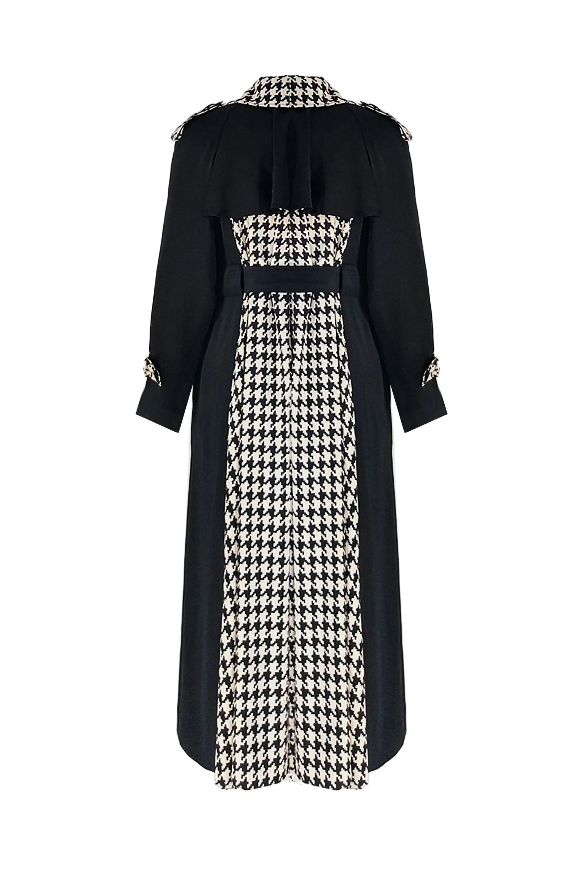 Waist tightening slimming sleeveless trench coat dress for women ULA