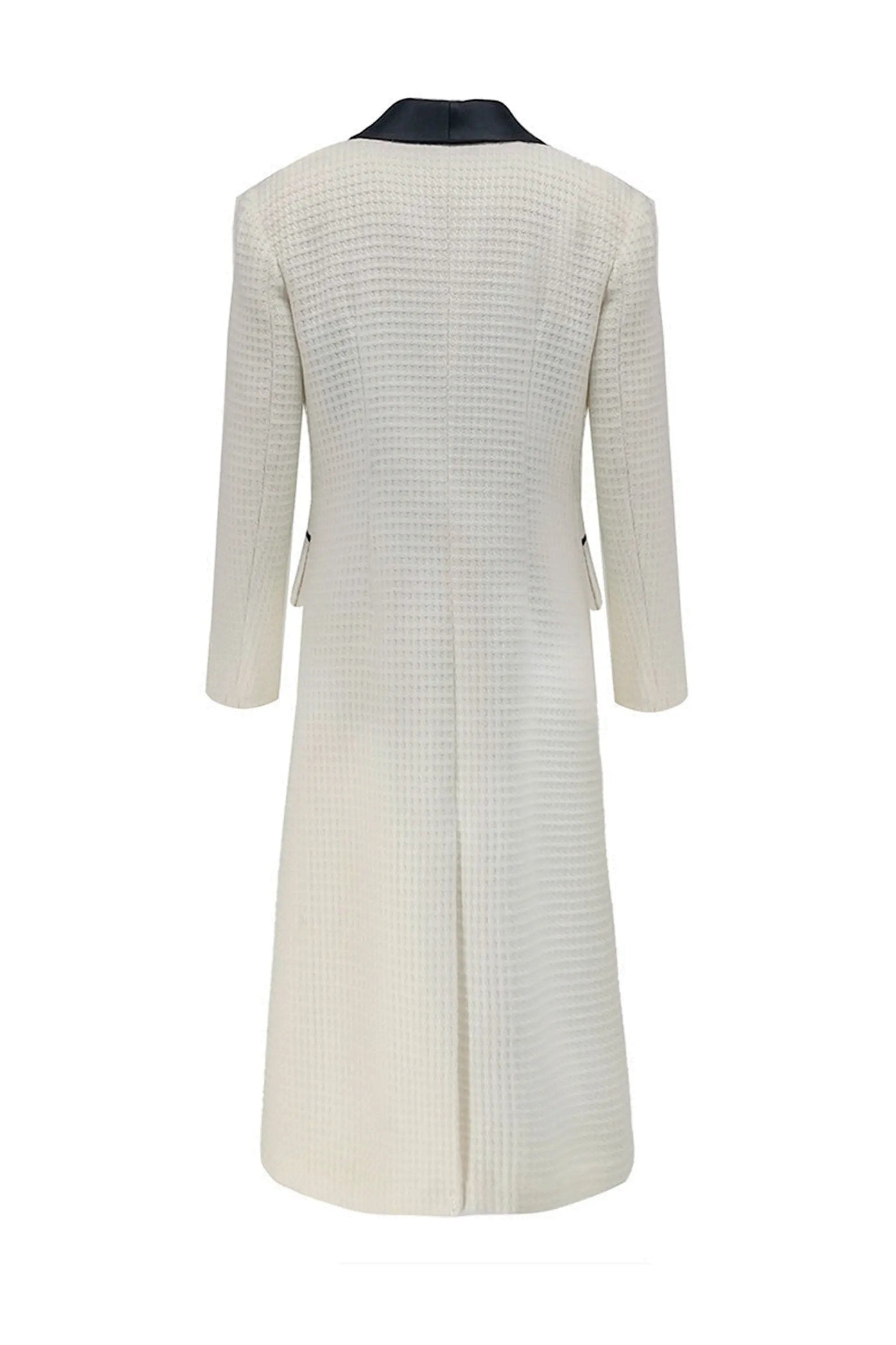 High end cashmere coat, women's mid length Hepburn style wool coat, spring and autumn seasons ULA