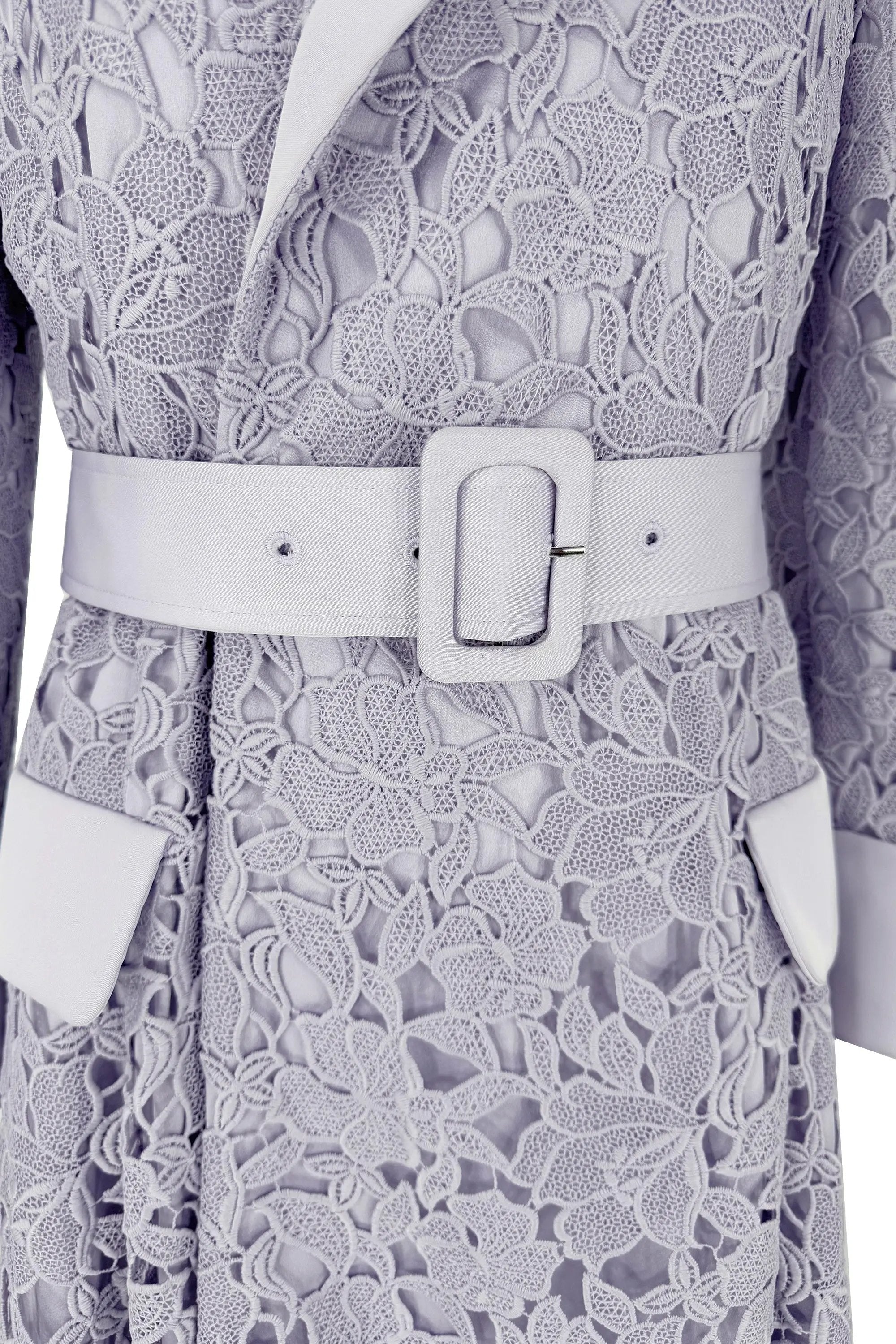 Lace Trench Coat with Belted Waist ULA