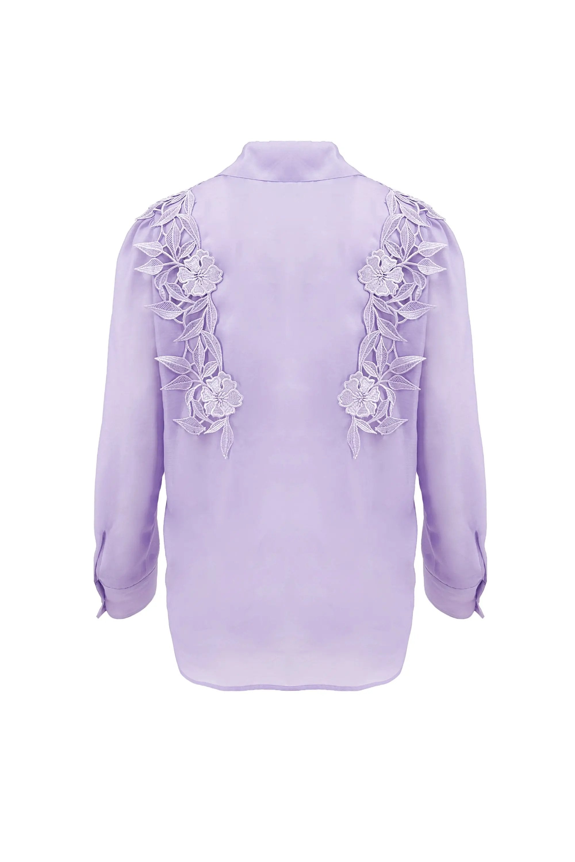 Elegant Blouse with Ruffle Detail and Flare Pants Set ULA