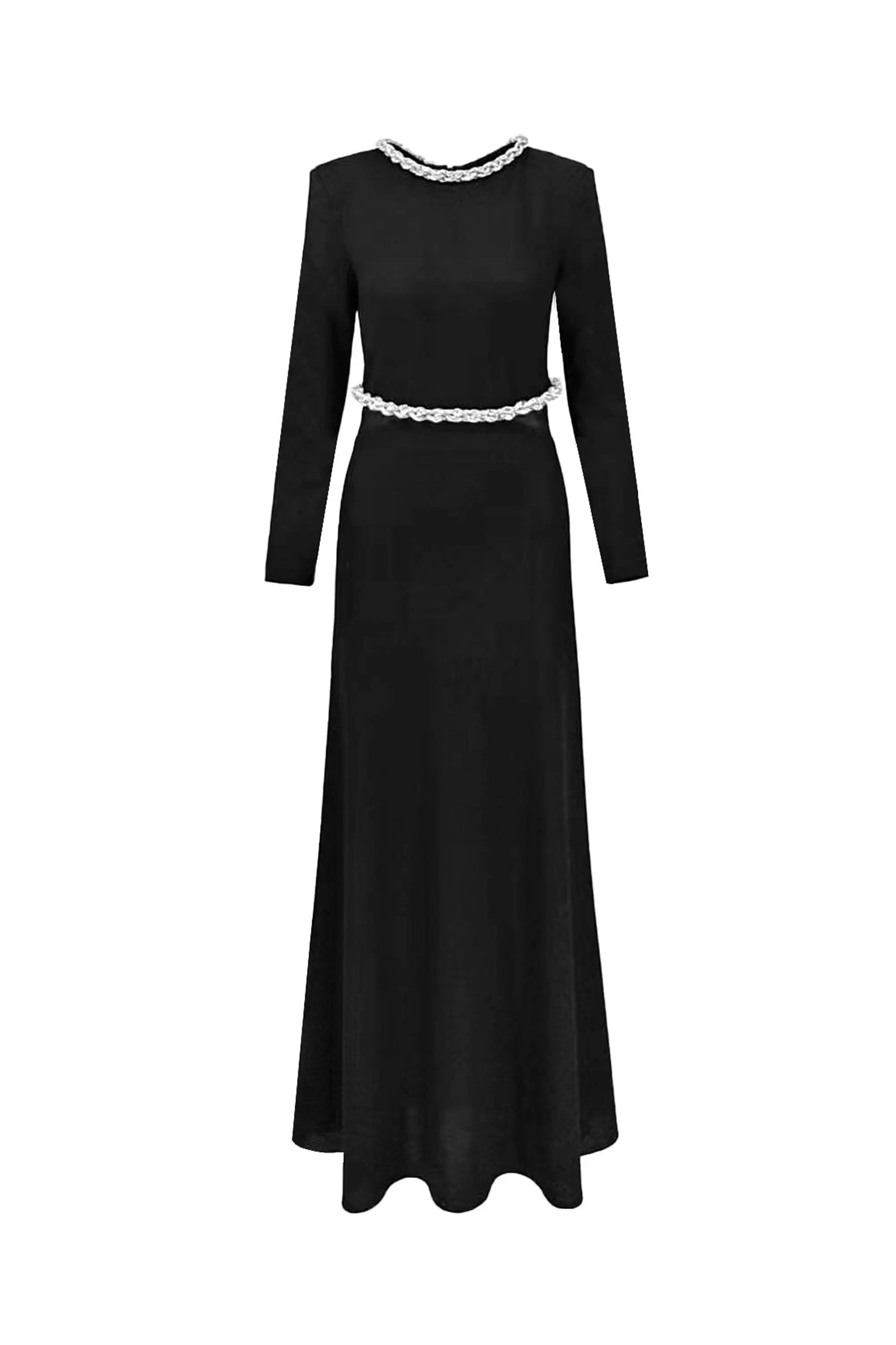 Glamorous Black Sequin Top with Puffed Sleeves ULA