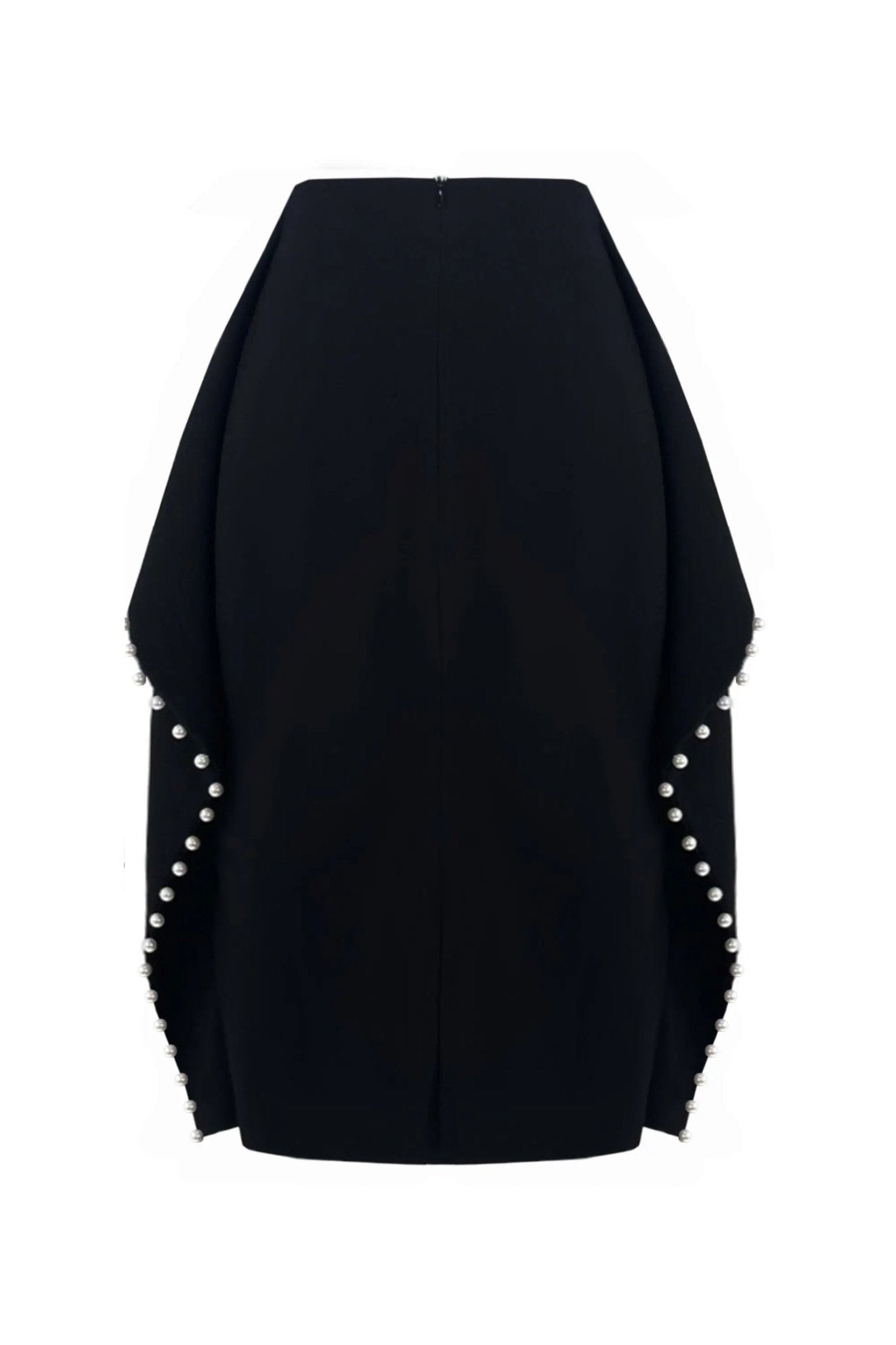 Lady's Elegant Pearl-embellished Body-hugging Skirt ULA