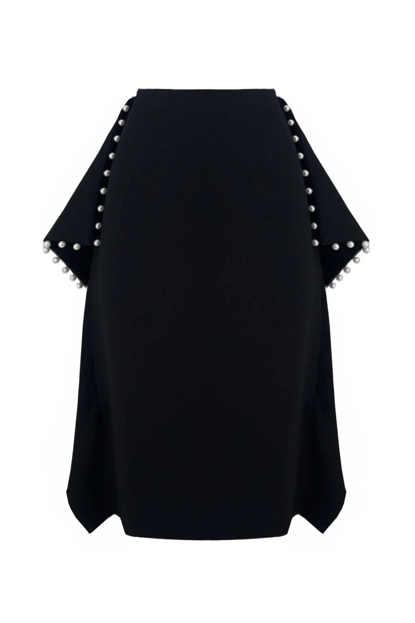 Lady's Elegant Pearl-embellished Body-hugging Skirt ULA