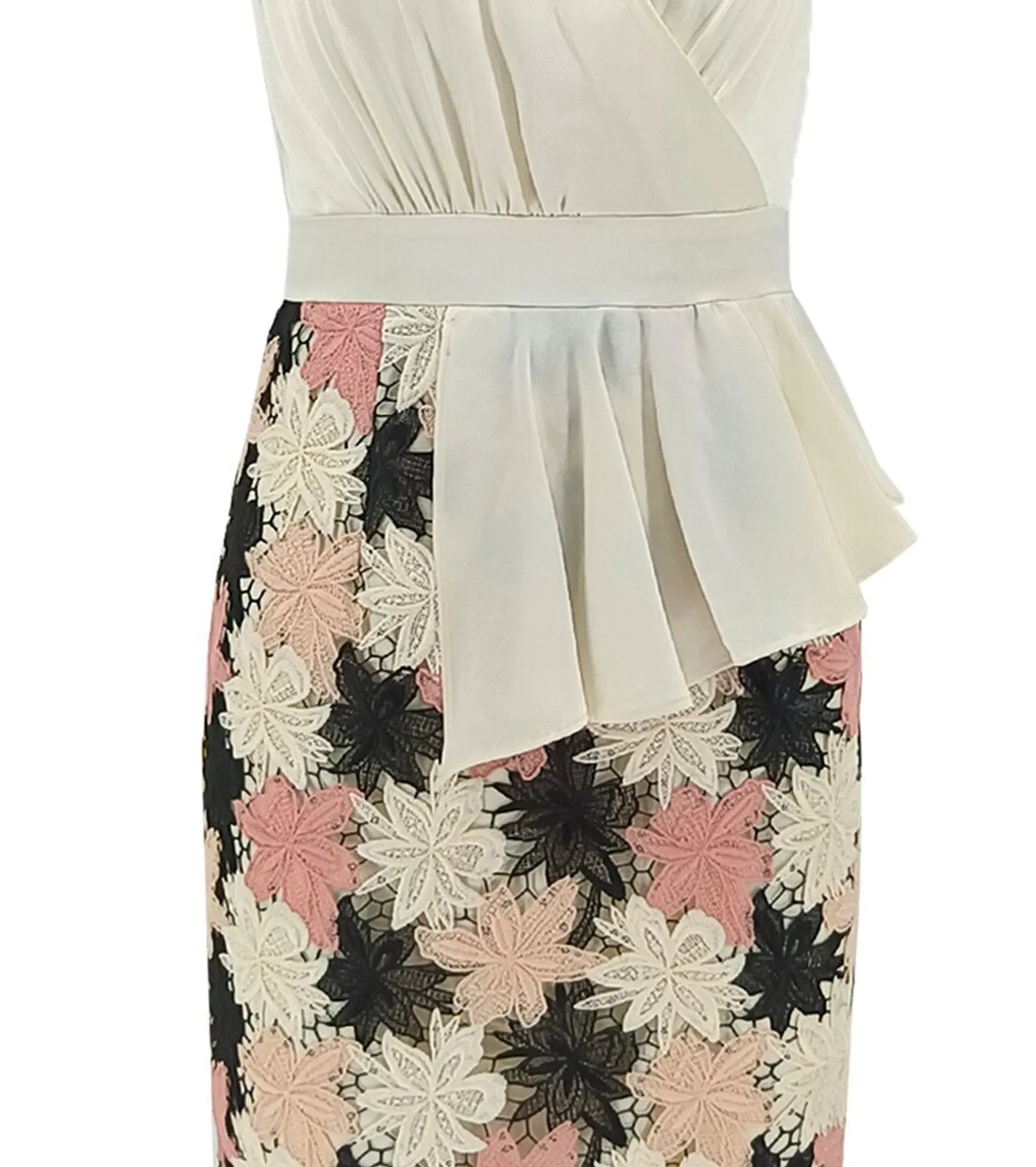 New Chinese style printed patchwork for slimming, elegant and graceful daily mid length dress ULA