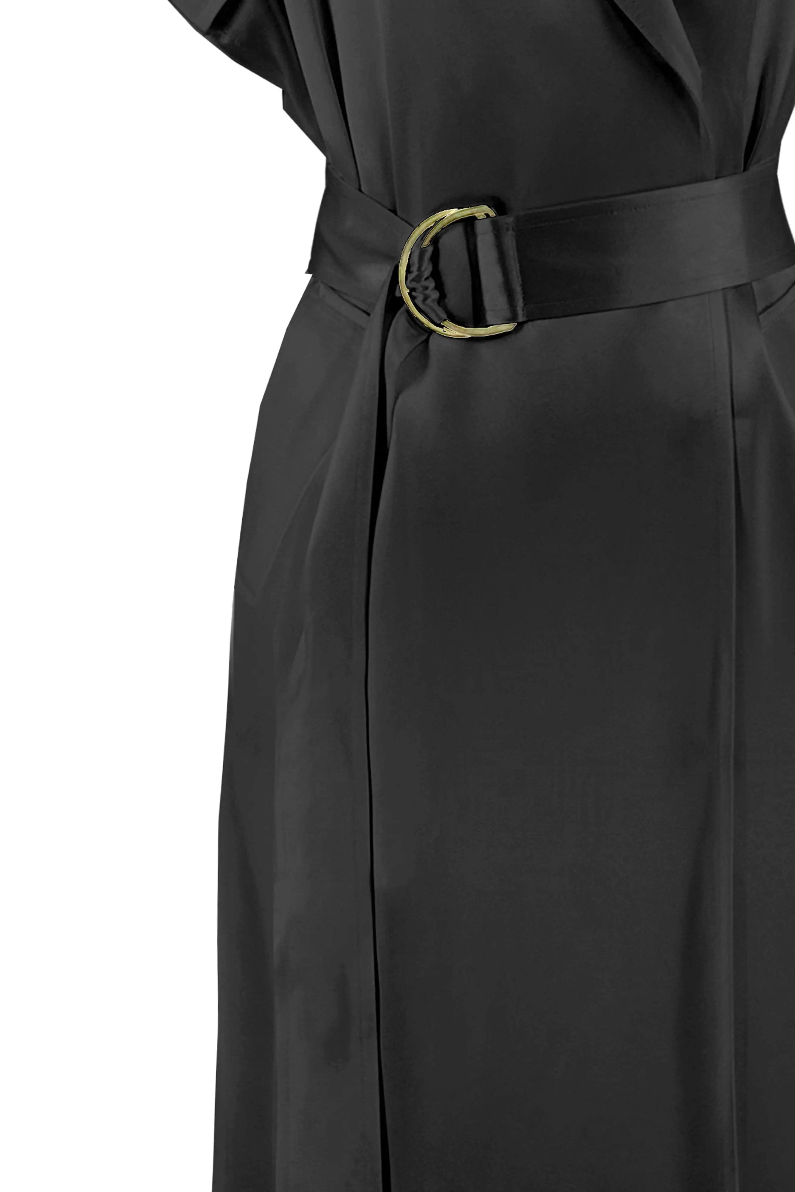 French high-end and elegant temperament, waistband pleated texture, shirt skirt, summer design sense, dress ULA