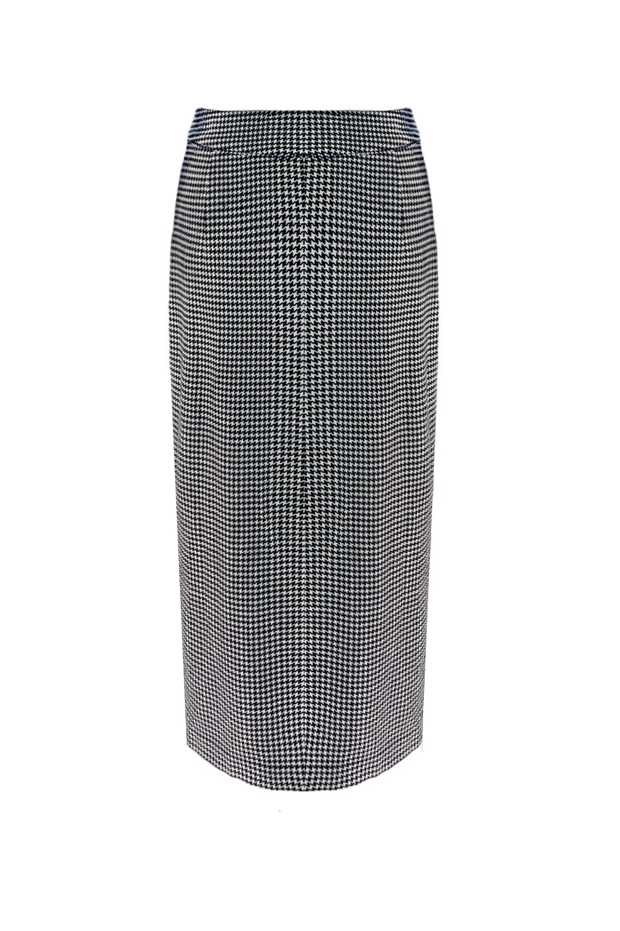 Qianniao grid suit jacket half skirt solid color long skirt three piece set ULA